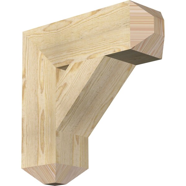 Ekena Millwork Traditional Craftsman Rough Sawn Bracket, Douglas Fir, 6"W x 20"D x 20"H BKT06X20X20TRA04RDF - main